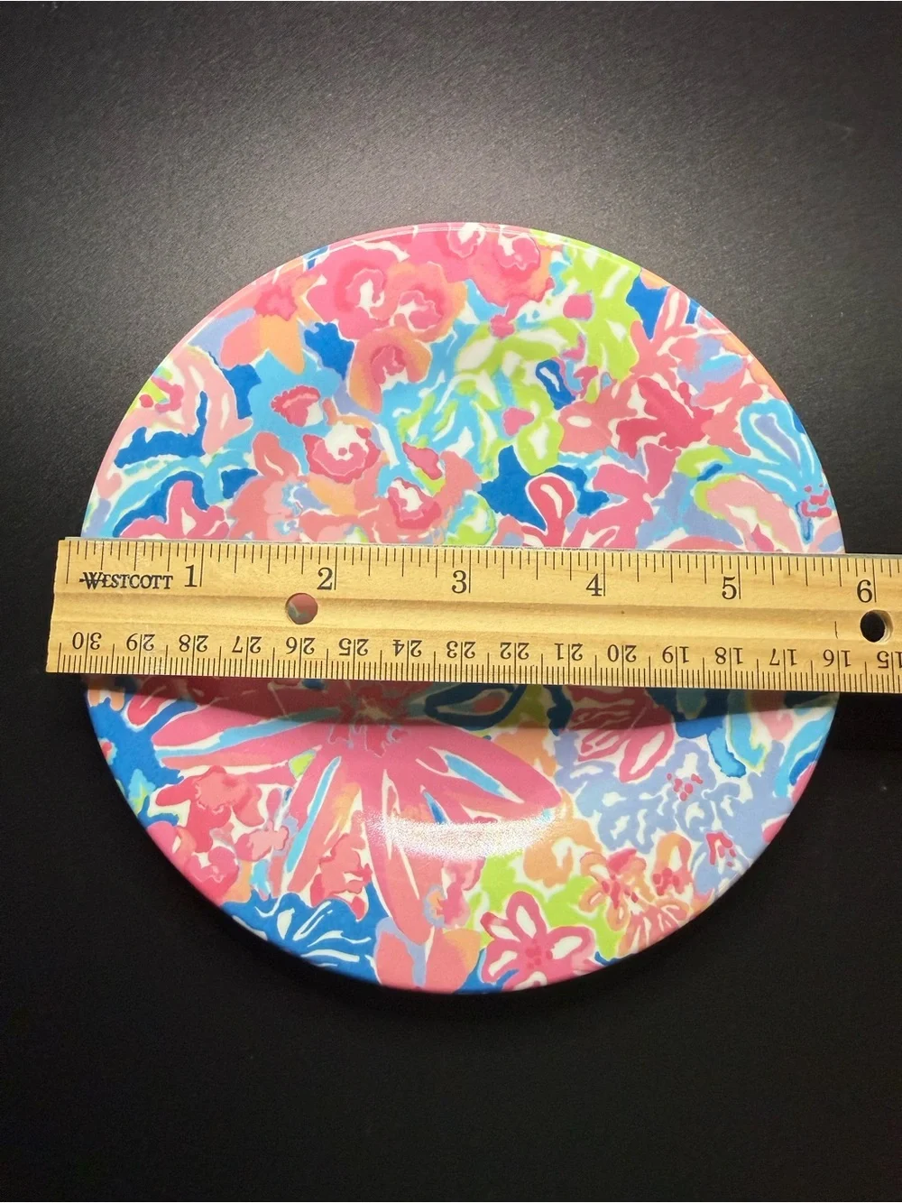 Lilly Pulitzer Colorful Floral Melamine Salad Plates 6 inch- set of 8 - Picture 2 of 4